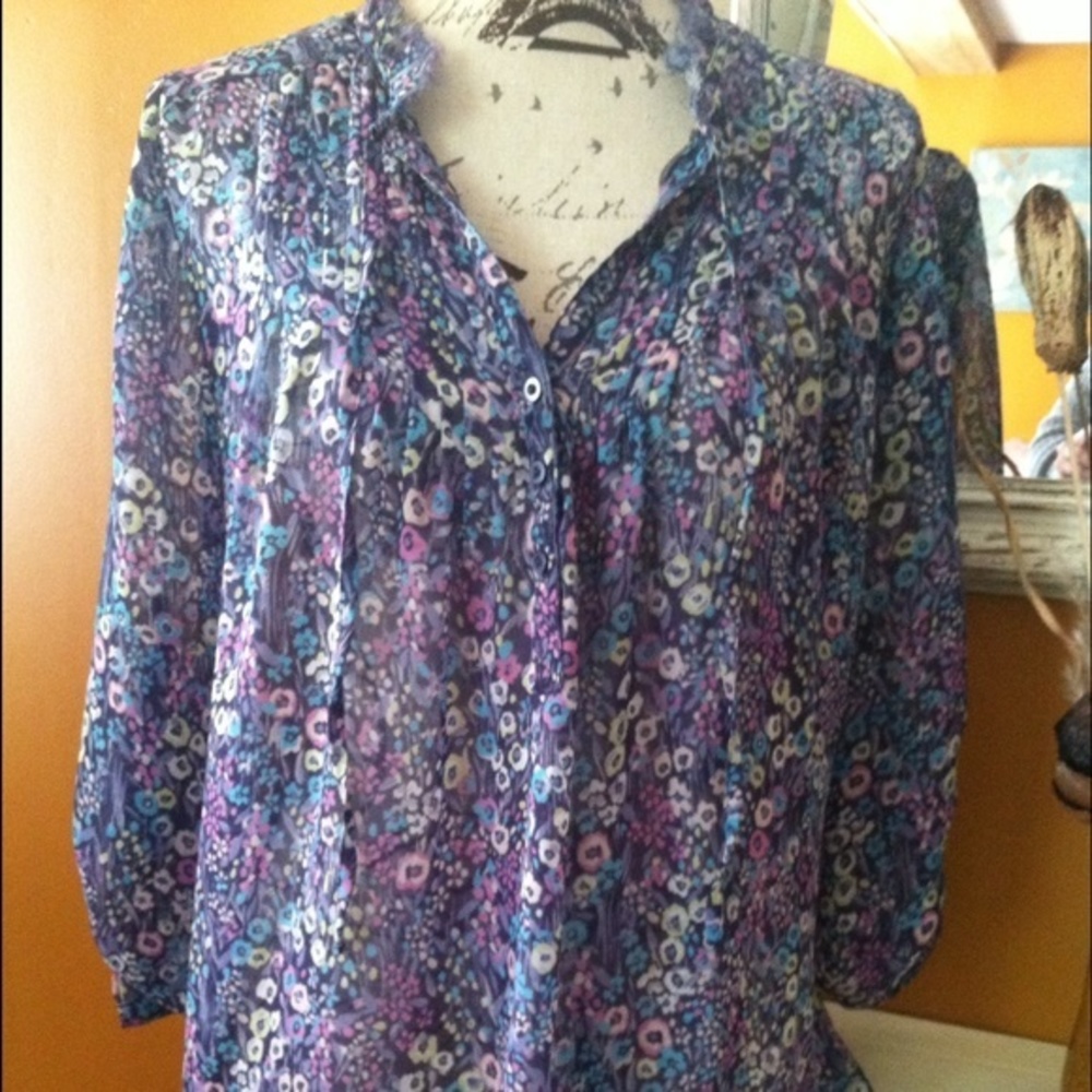 Lauren Conrad Floral Blouse